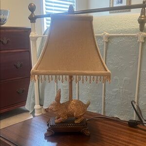 Cute Rabbit lamp with beaded shade